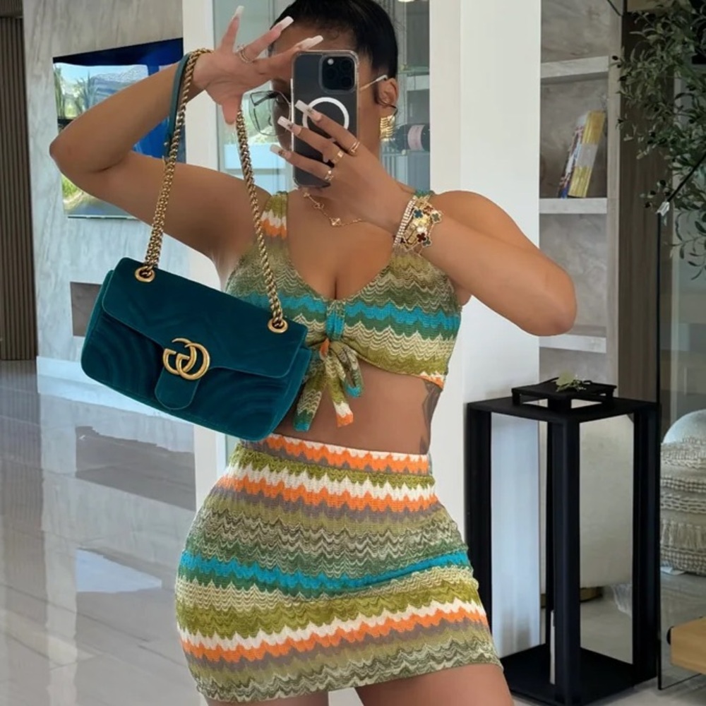 Boutique | Boho Multicolor Skirt Set